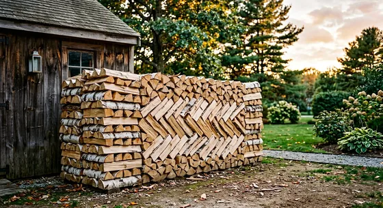 Укладка дров в Кубинке, улица Речная, 37