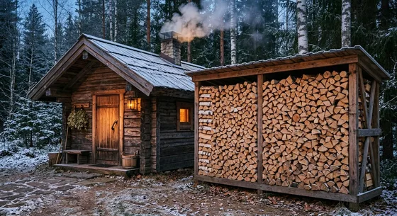 Укладка дров в Кубинке, улица Лесная, 24